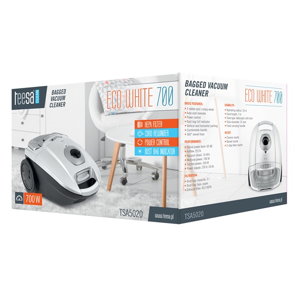 Teesa TSA5020 ECO WHITE 700 porszívó