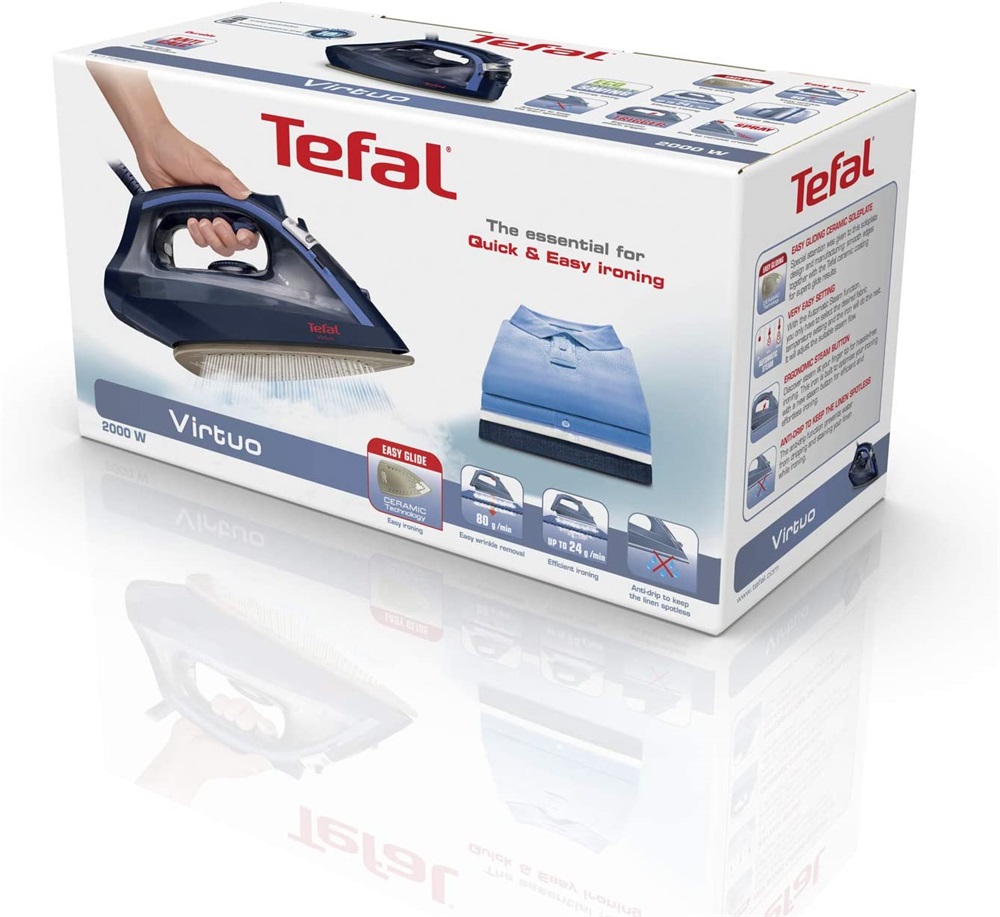 Tefal FV1739E0 Virtuo sötétkék gőzölős vasaló