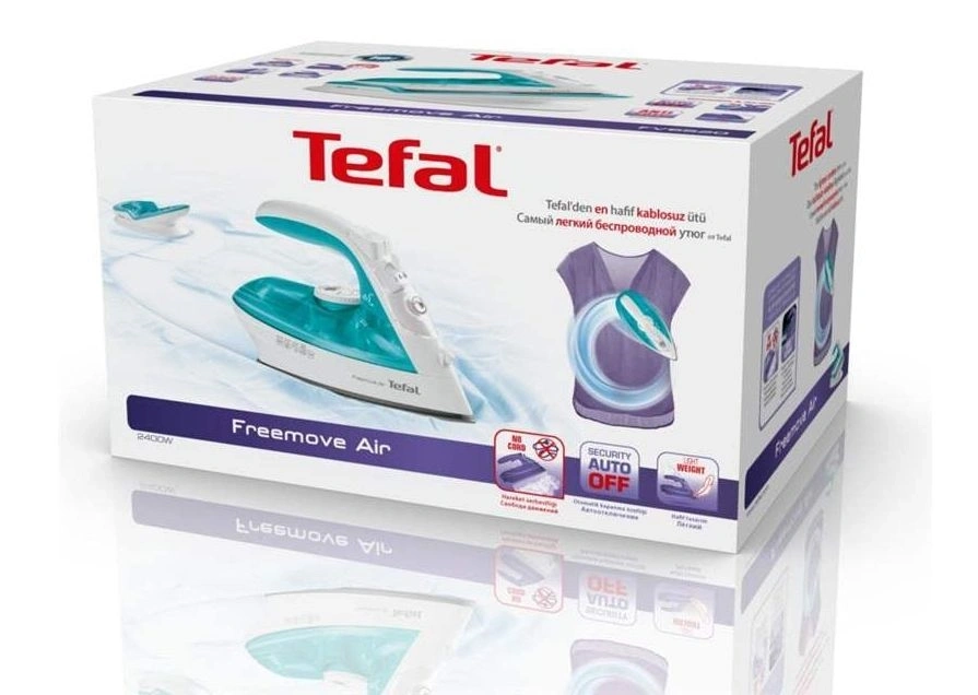 Tefal FV6520E0 kék-fehér vezeték nélküli gőzölős vasaló