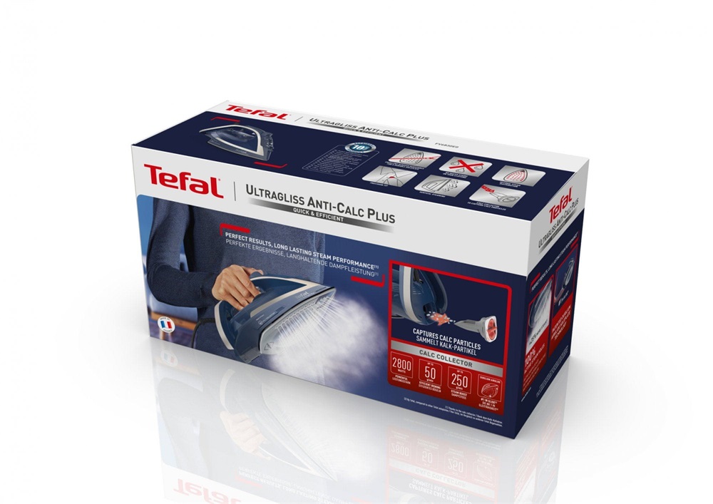 Tefal FV6830E0 Ultragliss Plus sötétkék gőzölős vasaló