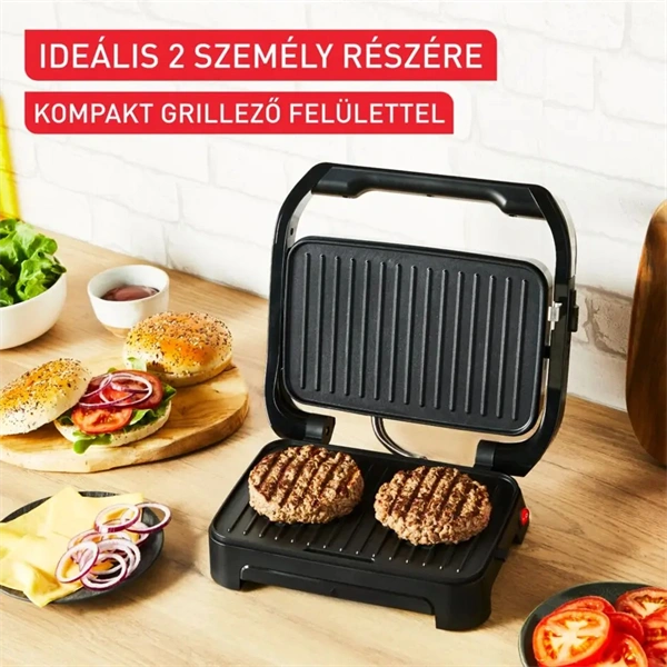 Tefal GC270D10 Inicio Compact szürke-fekete kontaktgrill