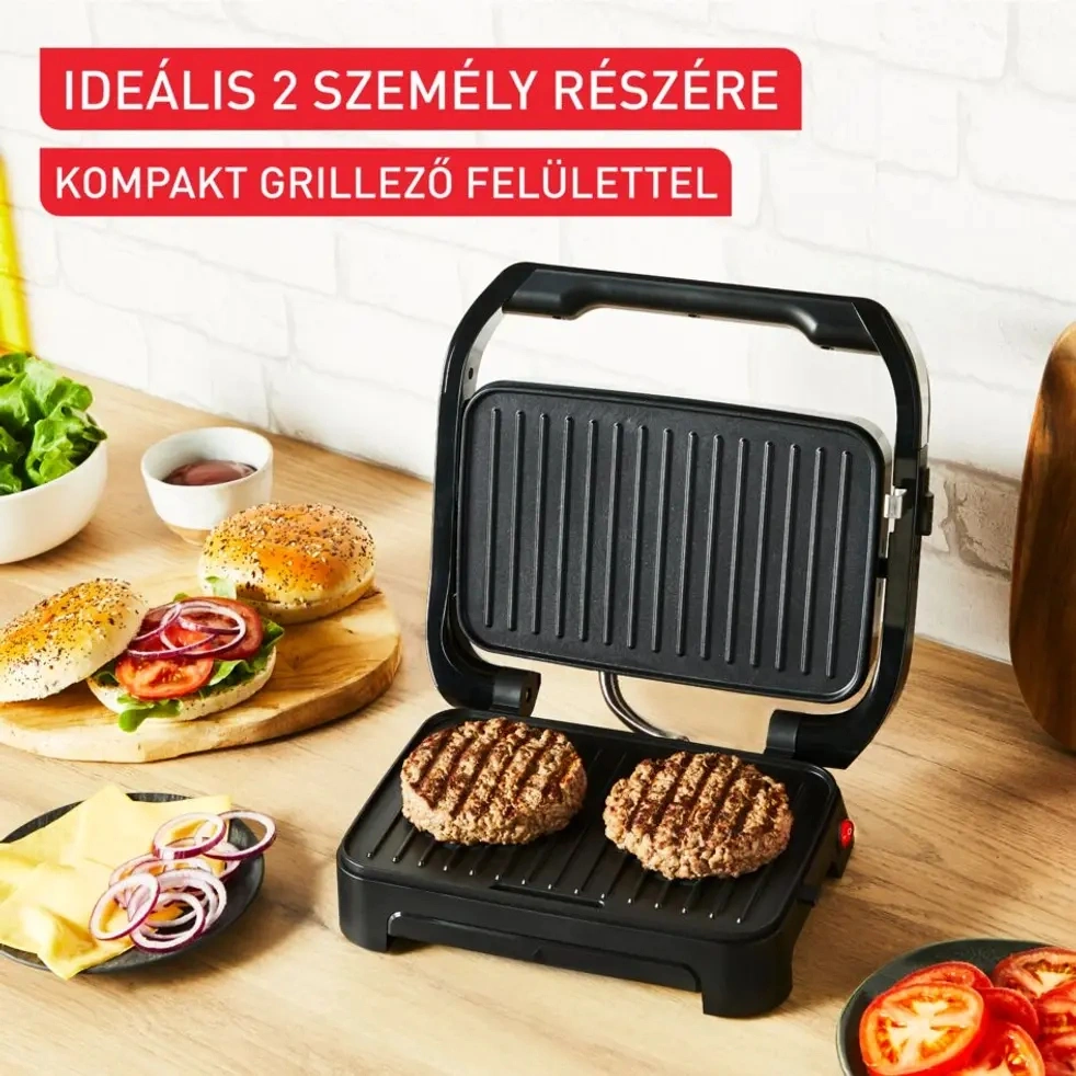 Tefal GC270D10 Inicio Compact szürke-fekete kontaktgrill