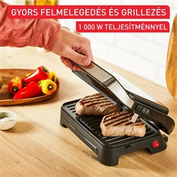 Tefal GC270D10 Inicio Compact szürke-fekete kontaktgrill