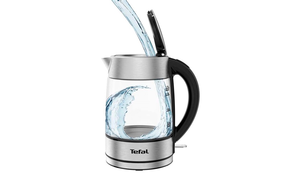 Tefal KI772D38 1,7L-es inox üveg vízforraló