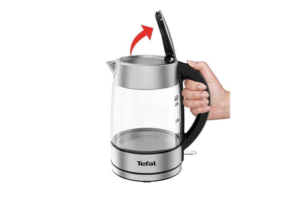 Tefal KI772D38 1,7L-es inox üveg vízforraló
