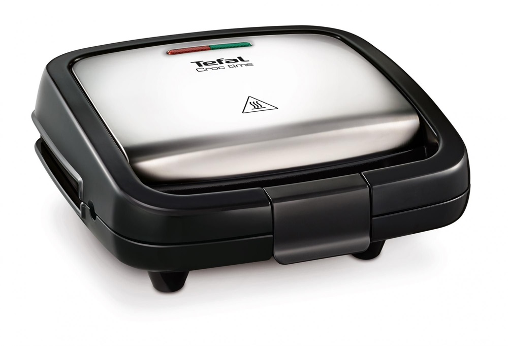 Tefal SM193D34 Crock Time inox-fekete grill/panini - szendvicssütő