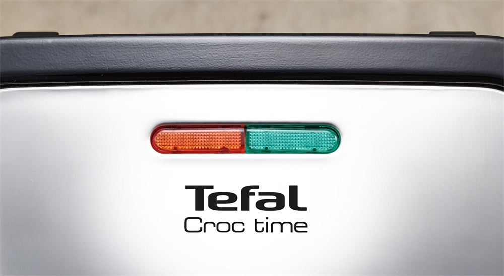 Tefal SM193D34 Crock Time inox-fekete grill/panini - szendvicssütő