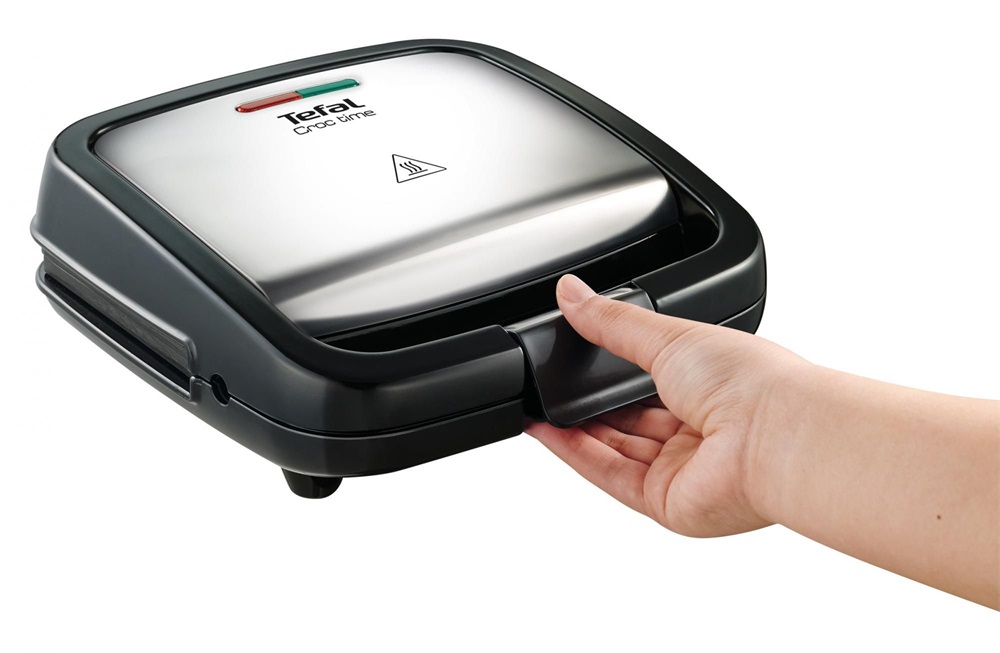 Tefal SM193D34 Crock Time inox-fekete grill/panini - szendvicssütő
