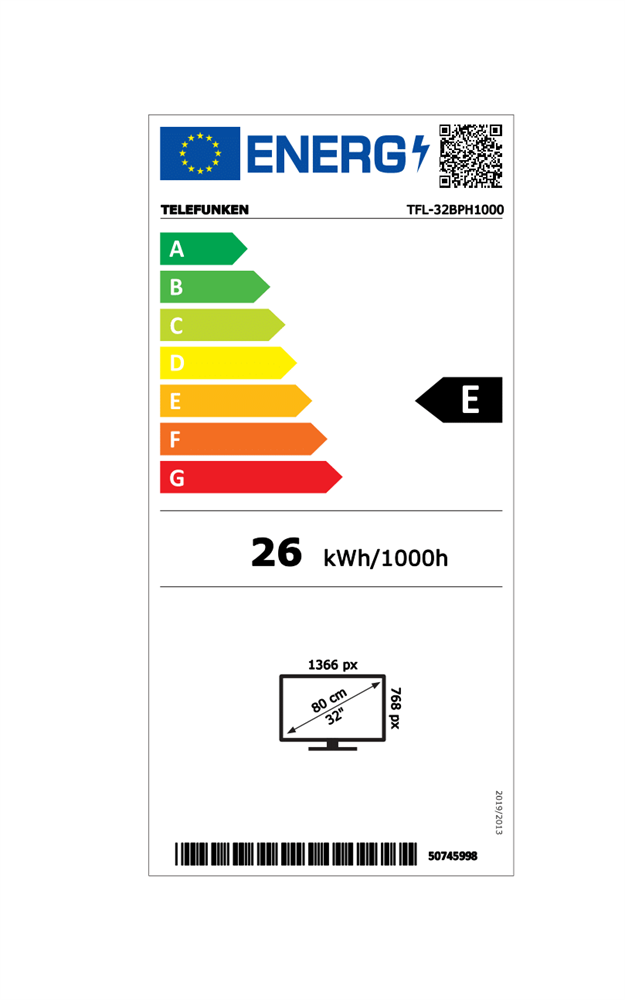 Telefunken 32" TFL-32BPH1000 HD Ready LCD TV