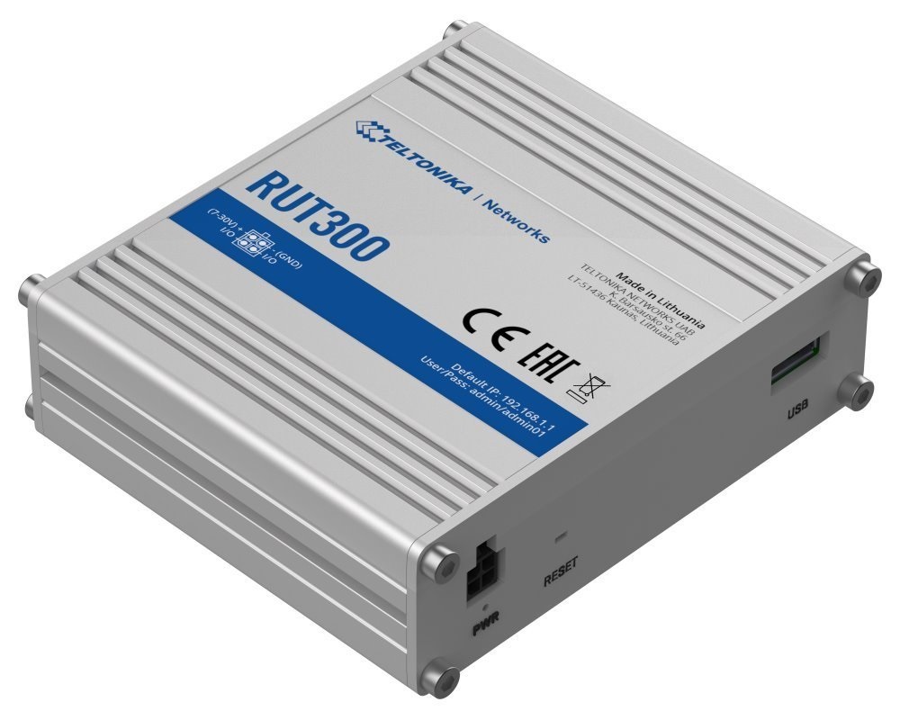 Teltonika RUT300 4x10/100Mbps LAN ipari router