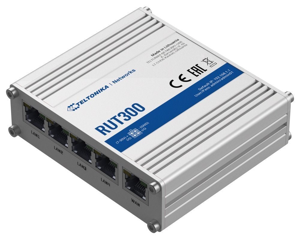 Teltonika RUT300 4x10/100Mbps LAN ipari router