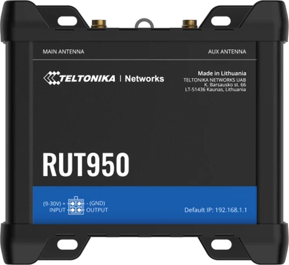 Teltonika RUT950 3x10/100Mbps LAN 2xminiSIM WiFi 4G/LTE CAT4 Vezeték nélküli ipari router