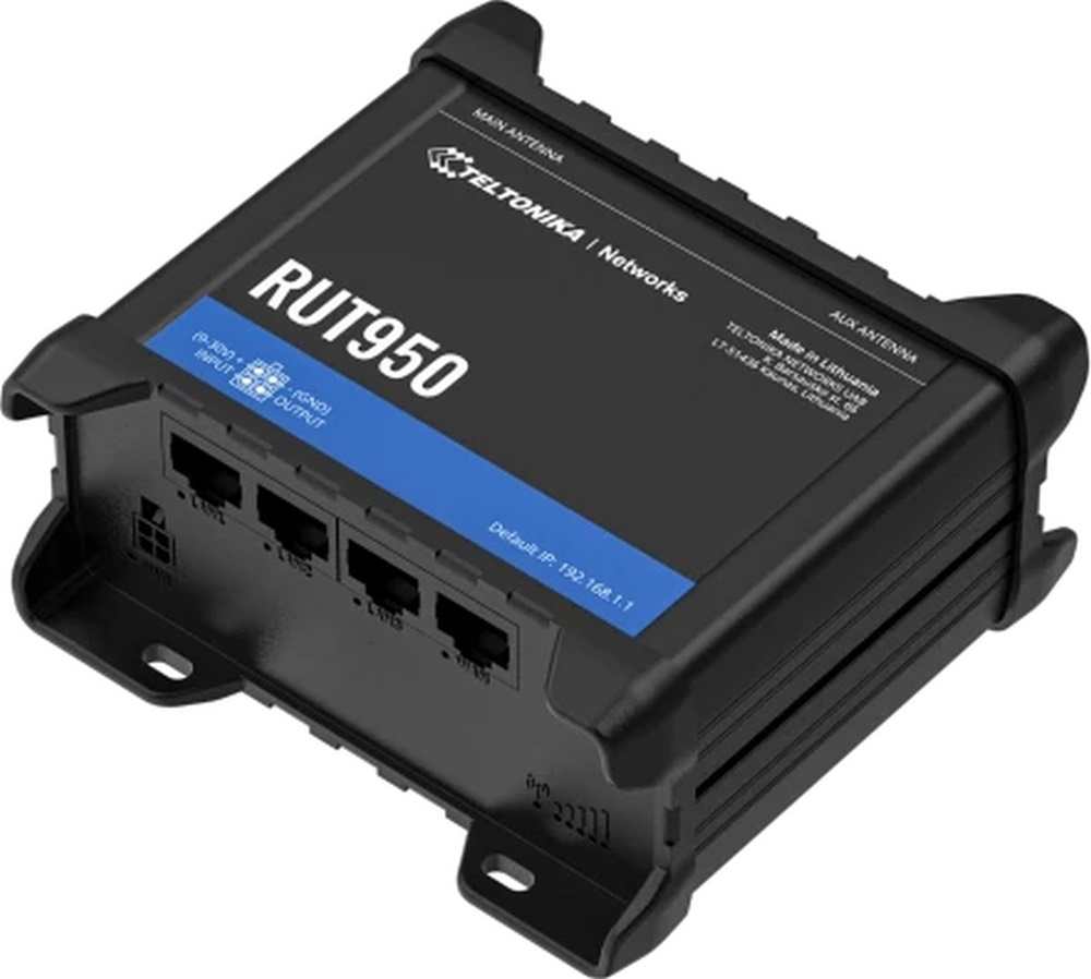 Teltonika RUT950 3x10/100Mbps LAN 2xminiSIM WiFi 4G/LTE CAT4 Vezeték nélküli ipari router