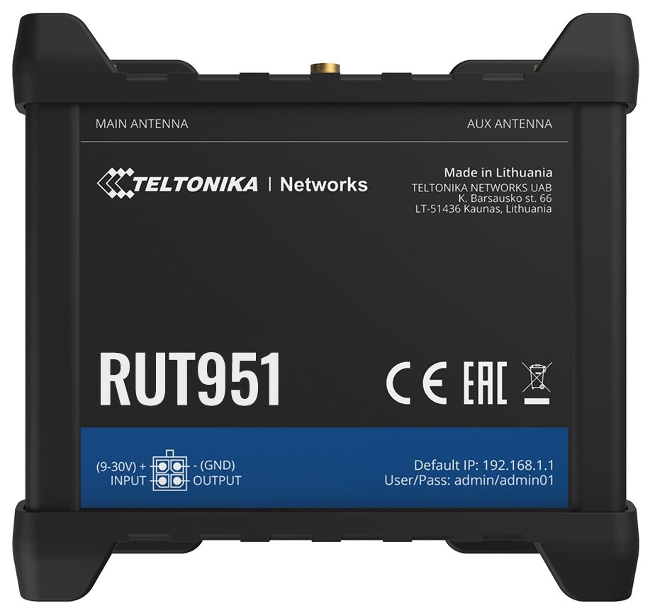 Teltonika RUT951100000 3x10/100Mbps LAN 2xminiSIM 4G/LTE CAT4 Vezeték nélküli ipari router