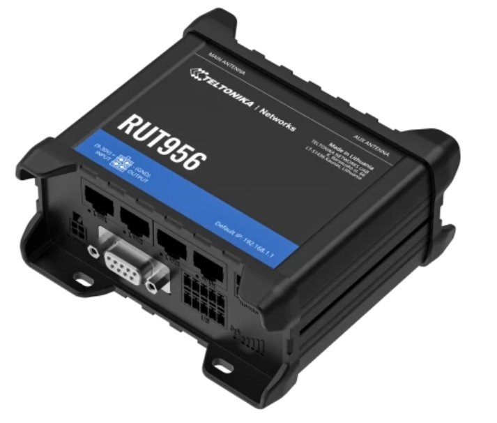 Teltonika RUT956 3x10/100Mbps LAN 1x10/100Mbps LAN/WAN port 2xminiSIM 4G/LTE Vezeték nélküli ipari router