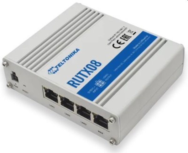 Teltonika RUTX08 3xGbE LAN Gigabit ipari Ethernet router