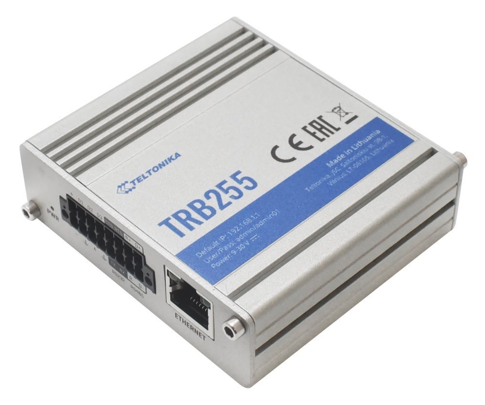 Teltonika TRB255 1x10/100Mbps LAN 2xminiSIM 4G/LTE CAT-M1 Vezeték nélküli ipari gateway