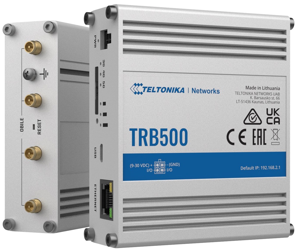 Teltonika TRB500 10/100/1000 Mbps LAN 1xminiSIM 5G ipari gateway