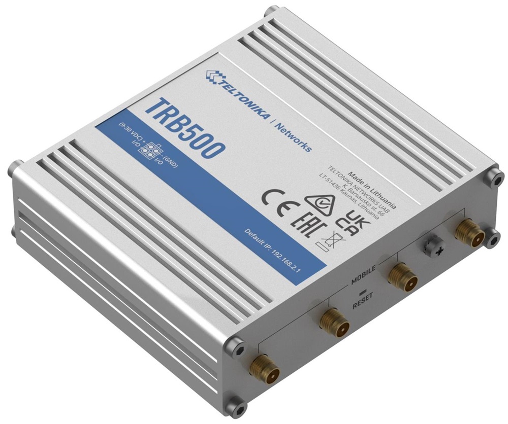 Teltonika TRB500 10/100/1000 Mbps LAN 1xminiSIM 5G ipari gateway