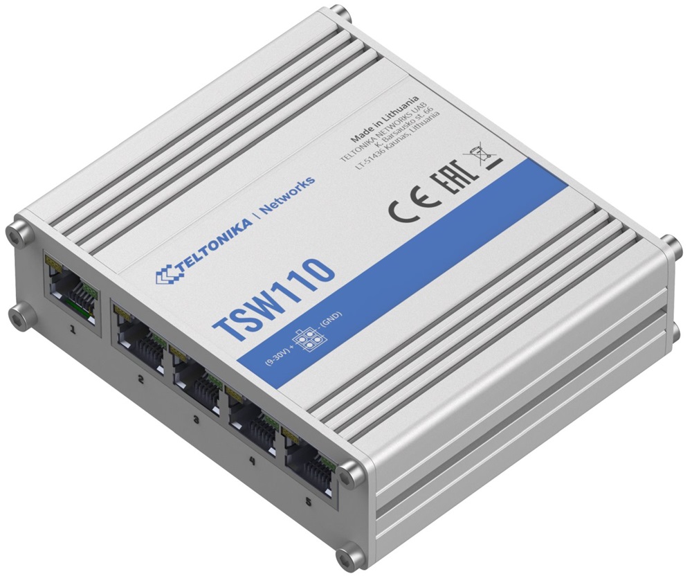 Teltonika TSW110000000 5x GbE LAN nem menedzselhető L2 switch