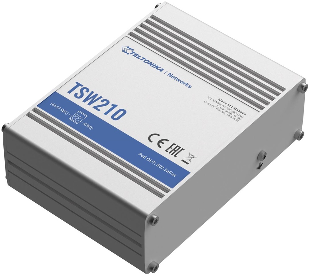 Teltonika TSW210 8x GbE LAN 2x SFP port nem menedzselhető switch