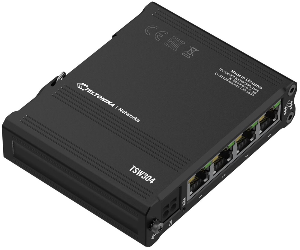 Teltonika TSW304 4x GbE LAN nem menedzselhető switch