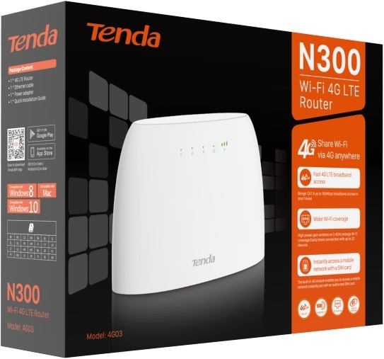 Tenda 4G03 N300 4G VoLTE router