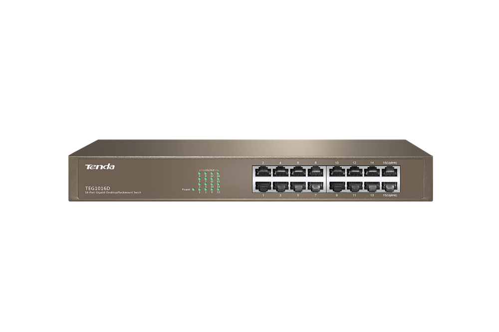 Tenda TEG1016D 16port 10/100/1000Mbps LAN nem menedzselhető asztali Switch