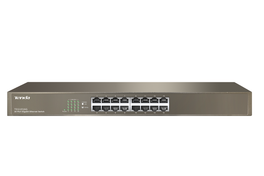 Tenda TEG1016G 16xGbE LAN port nem menedzselhető rack switch