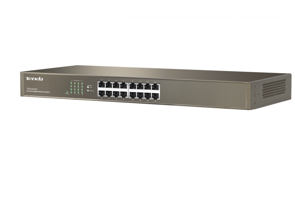 Tenda TEG1016G 16xGbE LAN port nem menedzselhető rack switch