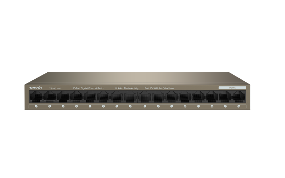 Tenda TEG1016M 16xGbE LAN port nem menedzselhető asztali switch