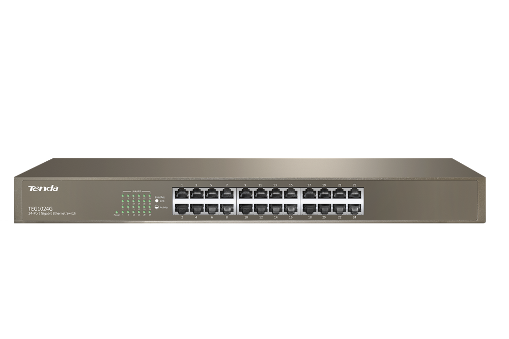 Tenda TEG1024G 24xGbE LAN port nem menedzselhető rack switch