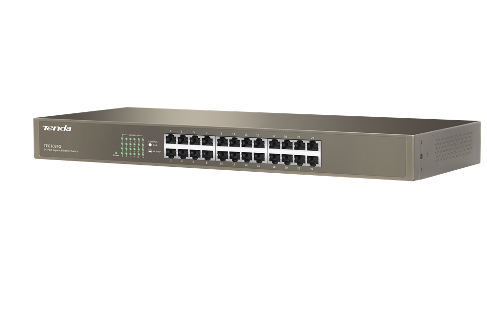 Tenda TEG1024G 24xGbE LAN port nem menedzselhető rack switch