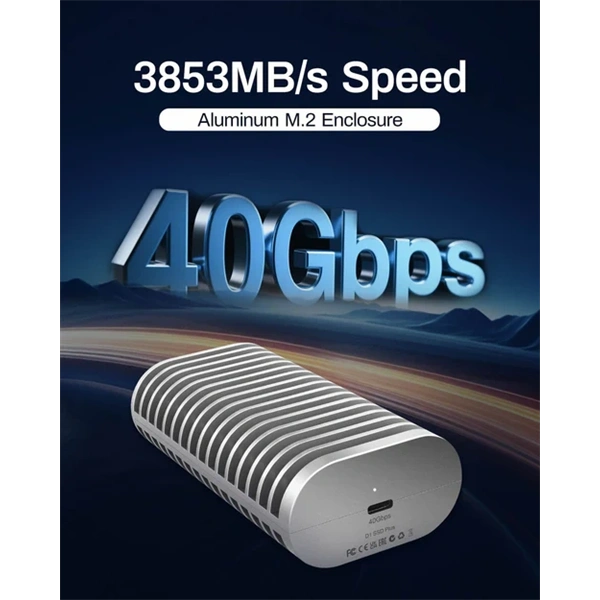 TerraMaster D1-SSD-P(4GB) 8 TB USB4 40Gbps NVMe M.2 2280 SSD DAS