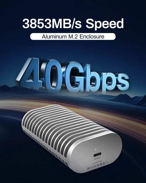 TerraMaster D1-SSD-P(4GB) 8 TB USB4 40Gbps NVMe M.2 2280 SSD DAS