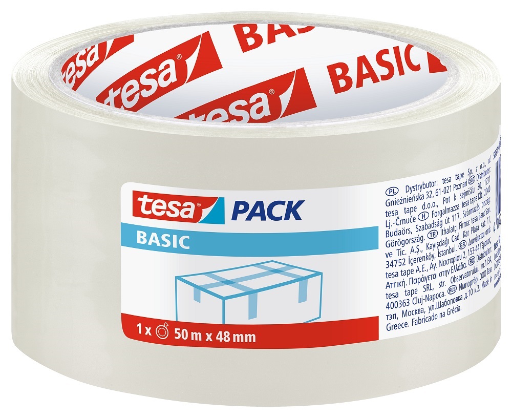 Tesa Basic 58572 48mmx50 m átlátszó csomagzáró szalag