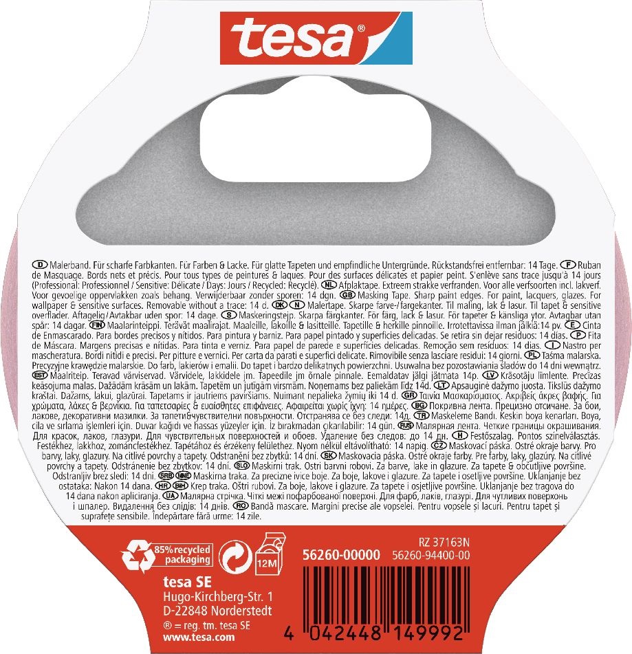 Tesa 56260 Perfect 25mmx25 m extra vékony szenzitív festőszalag
