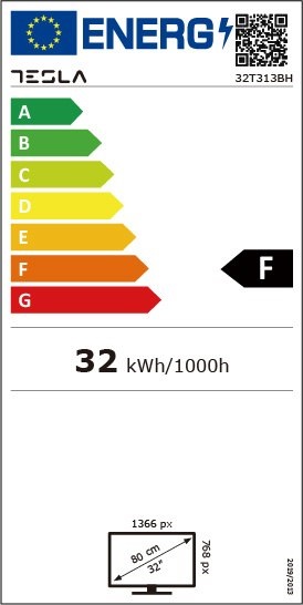 Tesla 32" 32T312SH HD ready ezüst LED TV