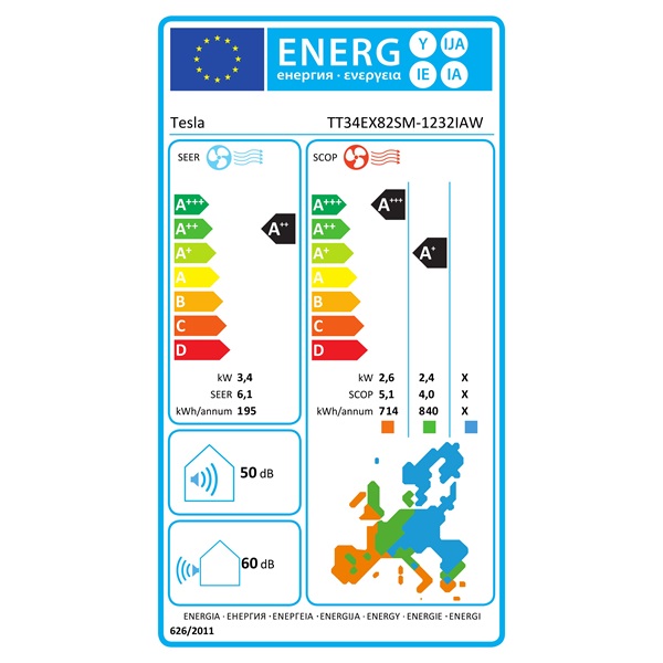 Tesla Select Style 3,4 kW split klíma ezüst TT34EX82SM-1232IAW (Újracsomagolt)