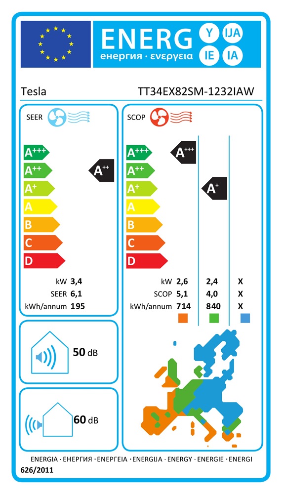Tesla Select Style 3,4 kW split klíma ezüst TT34EX82SM-1232IAW (Újracsomagolt)
