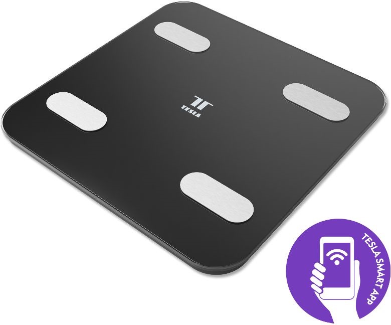 Tesla TSL-HC-SC100 bluetooth-os fekete okosmérleg