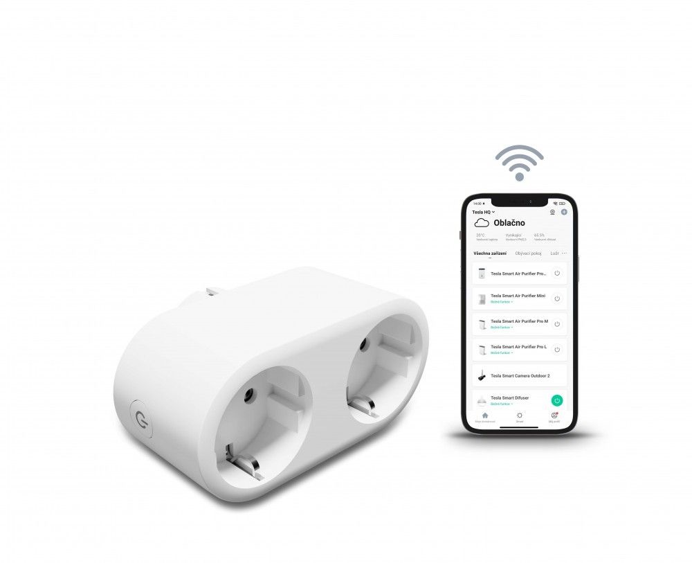 Tesla TSL-SPL-2 okos dupla konnektor
