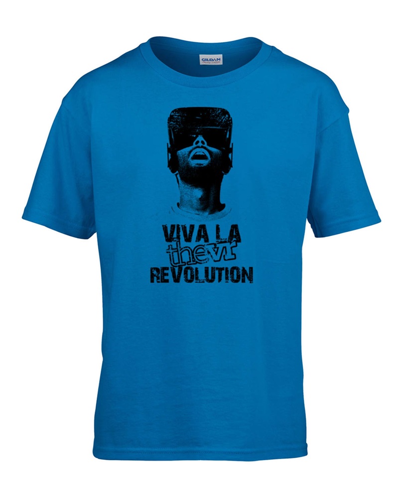TheVR Revolution gyerek királykék S méretű póló