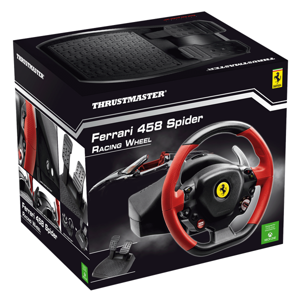 Thrustmaster 4460105 Ferrari 458 Spider versenykormány Xbox One + pedál (Újracsomagolt)