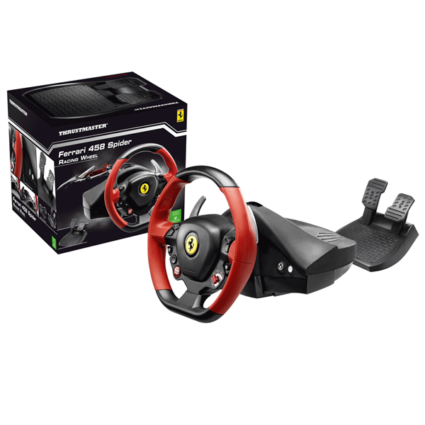 Thrustmaster 4460105 Ferrari 458 Spider versenykormány Xbox One + pedál (Újracsomagolt)