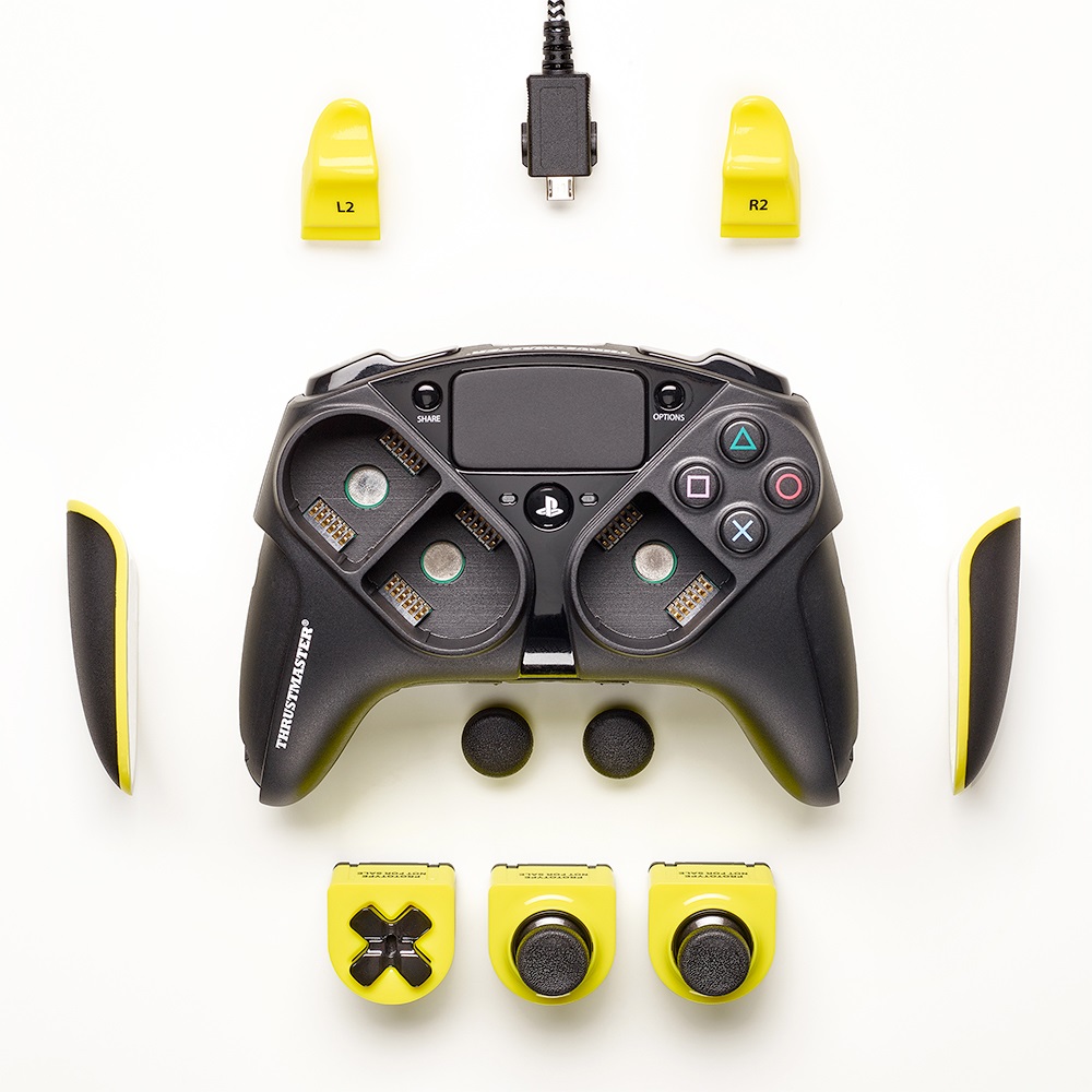 Thrustmaster 4160760 Eswap Pro PS4 kontrollerhez sárga cserélhető modul