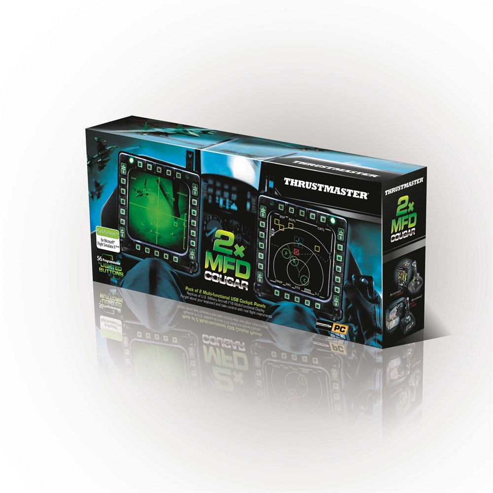 Thrustmaster 2960708 MFD Cougar Pack "USB Cockpit Panels", replicas of the U.S. Air Force F-16 MFD kontrol panel