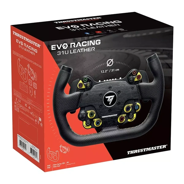 Thrustmaster Volant EVO Racing 31U Leather, Add-on, pro PS5/4, Xbox Series, Xbox One, PC kormány