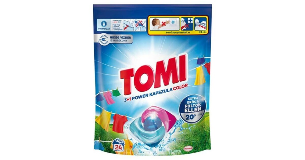 Tomi Power Caps Color mosókapszula 24 mosás 24 db (24WL)
