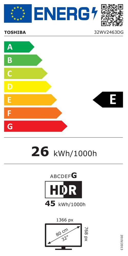 Toshiba 32" 32WV2463DG HD Ready Smart LED TV (Újracsomagolt)